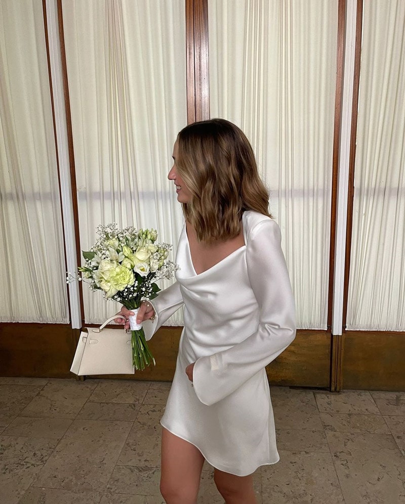 ​El estiloso look de la ‘influencer’ danesa Katrine Friis en su boda con el futbolista Andreas Christensen 