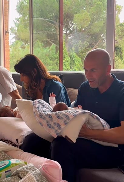 ​La imagen más tierna de Zinedine Zidane tras ser abuelo de gemelas 