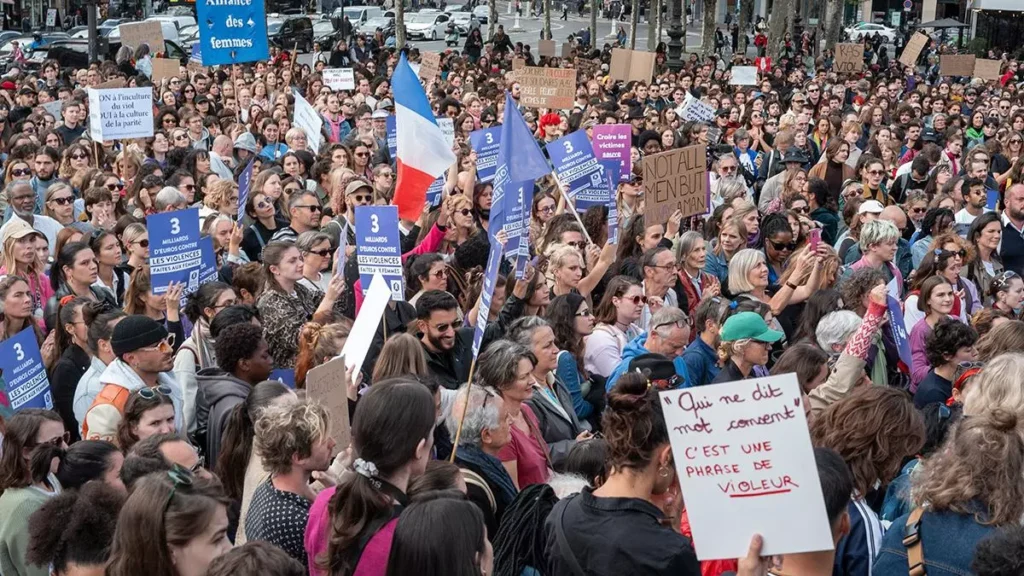 Miles de personas se manifiestan en Francia en apoyo a Gisèle Pelicot