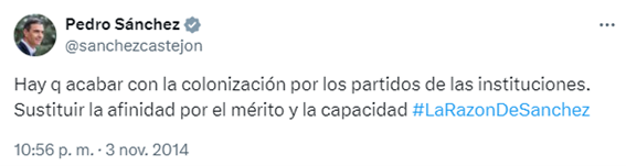 Las 50 instituciones colonizadas por Sánchez