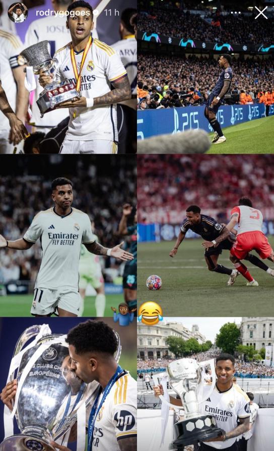 La reacción de Rodrygo tras no ser nominado al Balón de Oro