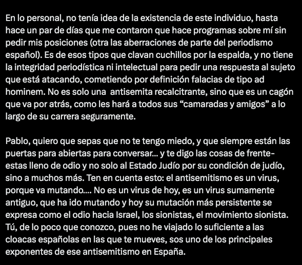 El Ejército de Israel tilda a Pablo Iglesias de “antismeita recalcitrante”