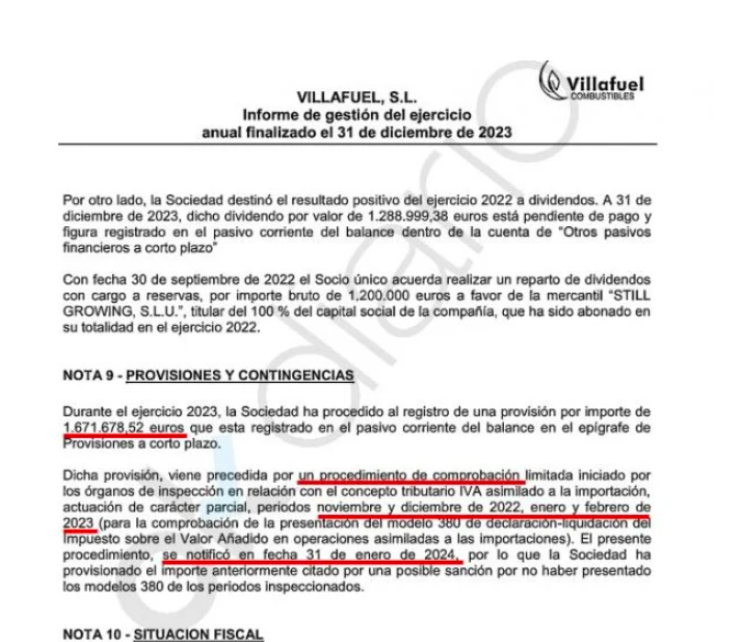 Hacienda detectó el fraude de Aldama en el pago del IVA y no hizo nada 