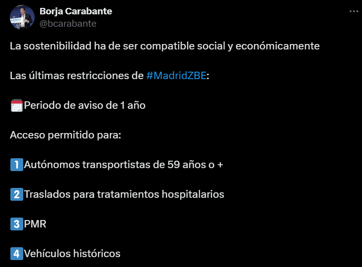 Los vehículos sin etiqueta ambiental podrán circular por Madrid hasta 2026