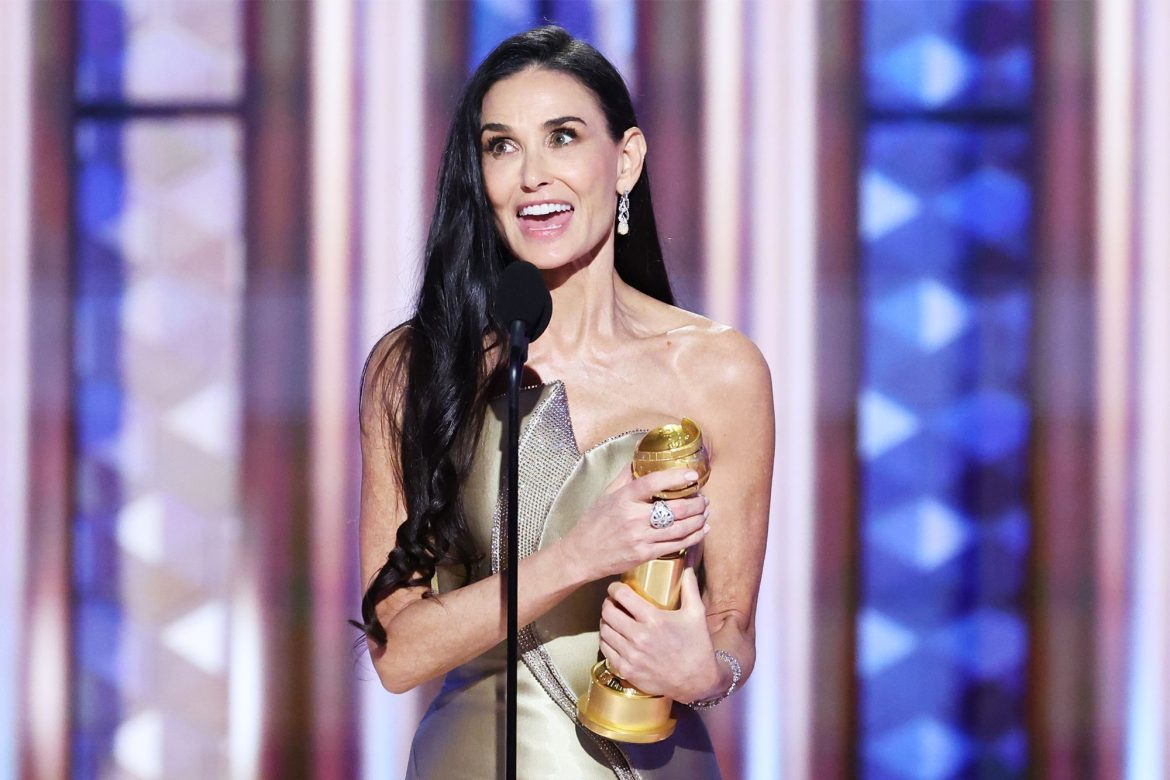 ​El emotivo discurso de Demi Moore en los Globos de Oro: “Hace 30 años, un productor me dijo que era una ‘actriz palomitera’. Y yo me lo creí” 