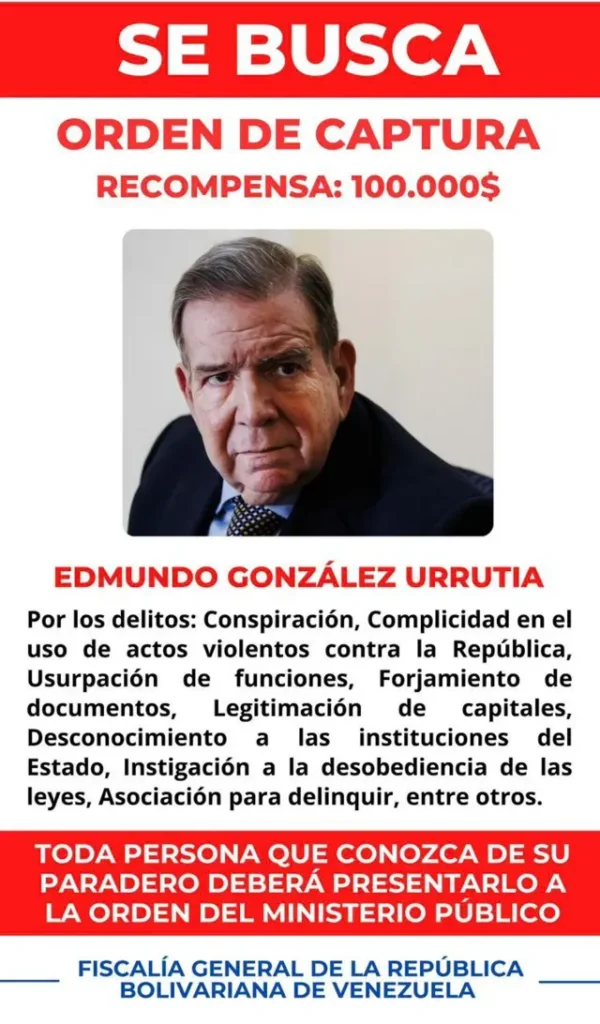 Edmundo González en gira internacional mientras Maduro presiona a su fiscalía para aumentar la persecución