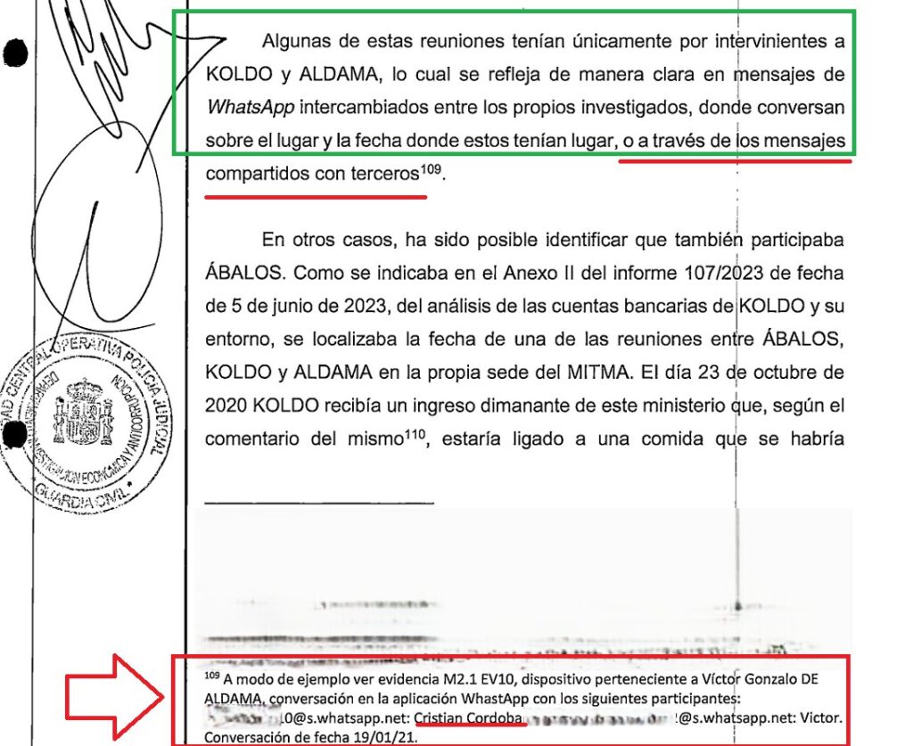 Aldama informaba a Cristian Corvillo, ex chofer de Sánchez, de sus reuniones con Koldo y Ábalos 