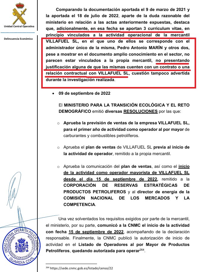 Investigan si la licencia otorgada por Teresa Ribera a Villafuel SL se basó en currículums falsos