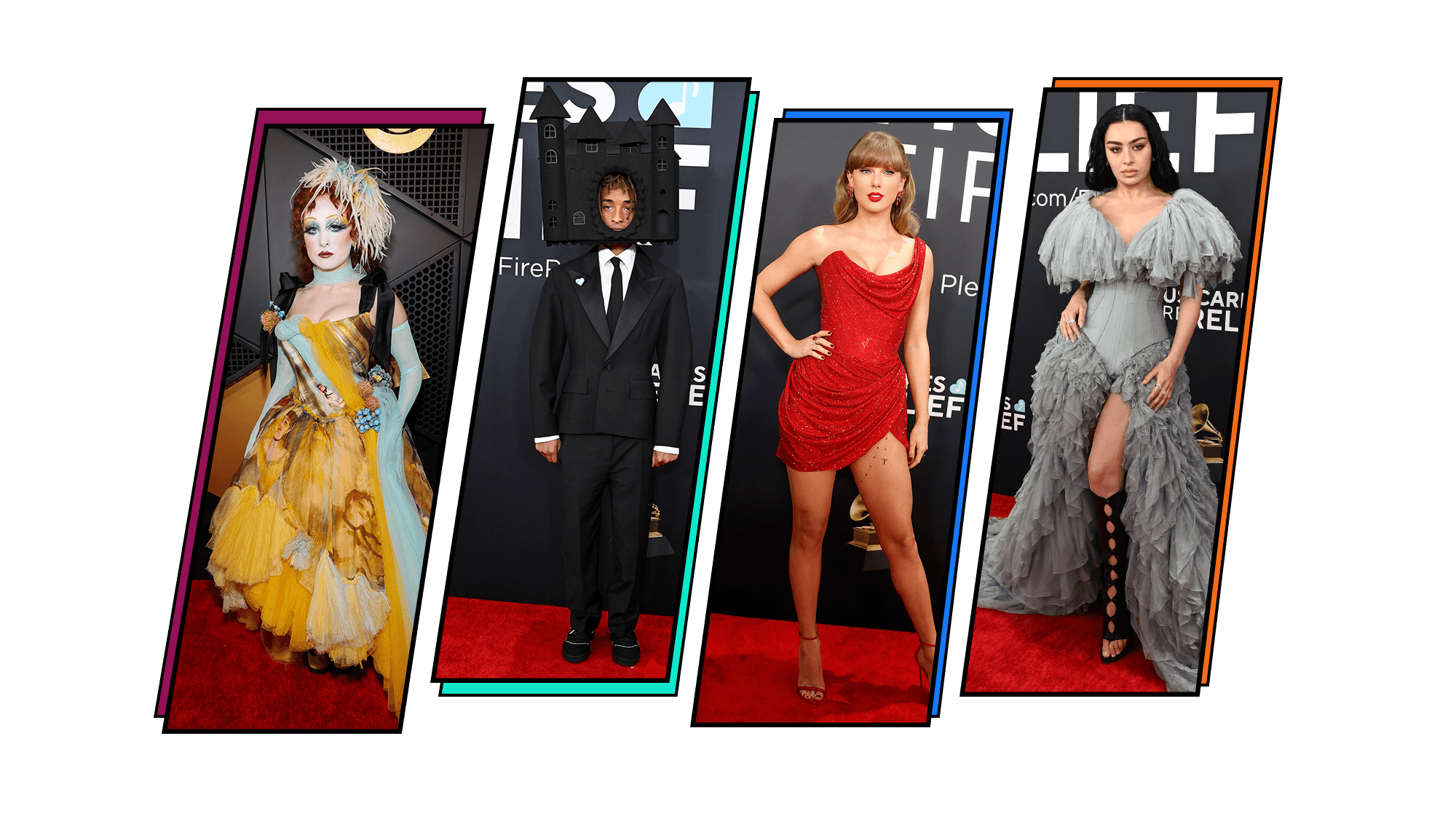 ​Desde Taylor Swift y Lady Gaga (ambas de Vivienne Westwood) hasta el vestidazo de archivo de Chapell Roan: La alfombra roja de los Grammy 2025 