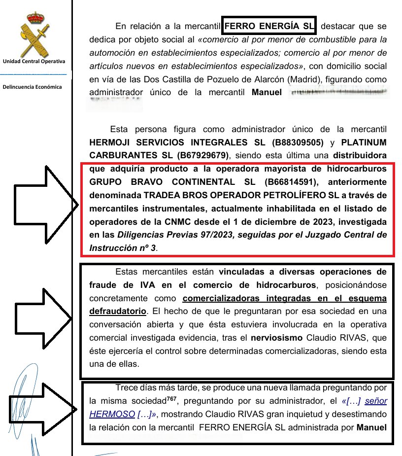 La UCO localiza una tercera tramas de los hidrocarburos gestionada por Claudio Rivas, socio de Aldama