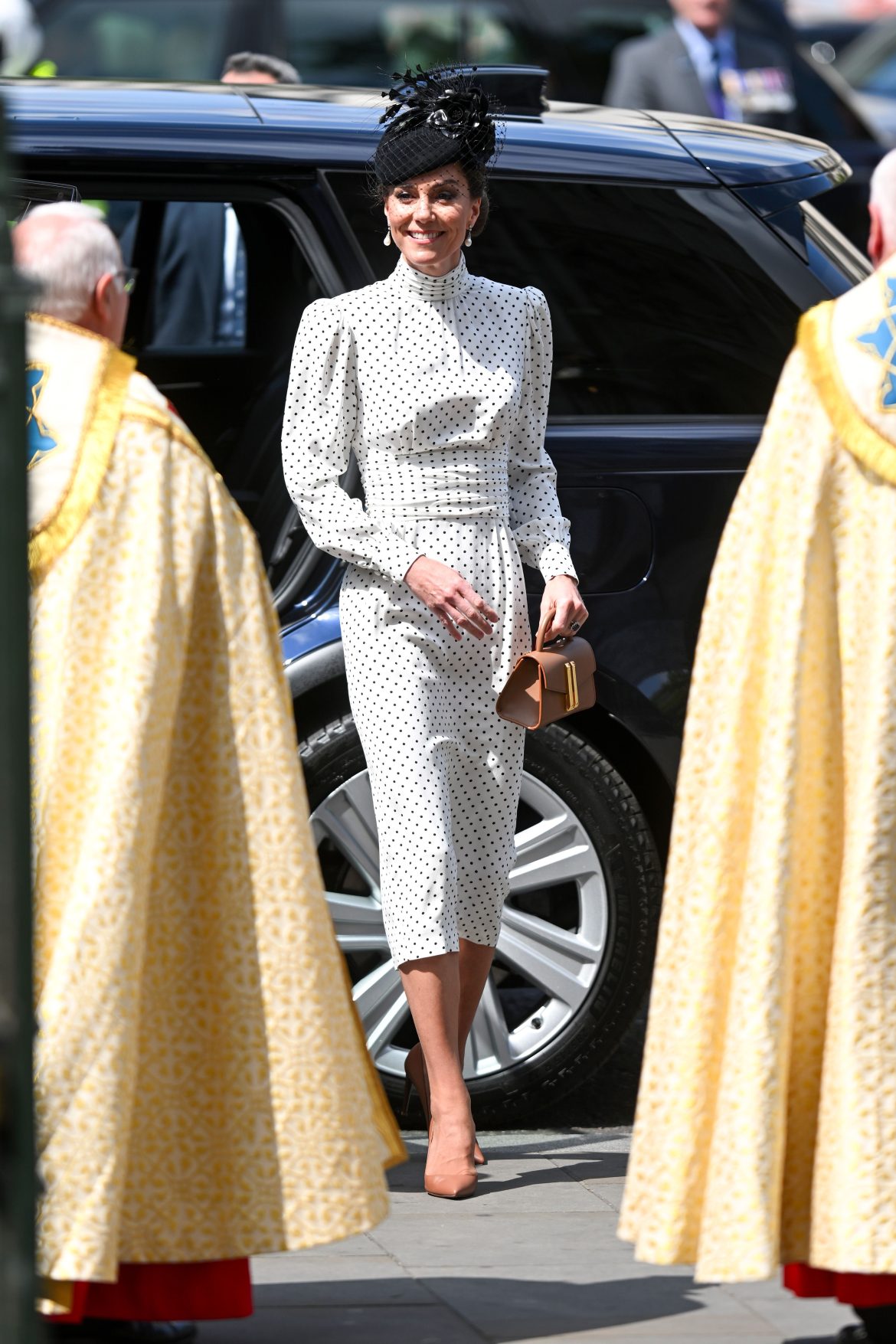 ​Kate Middleton y Camilla, muy unidas y a juego en la misa por el 80º aniversario del Día de la Victoria 