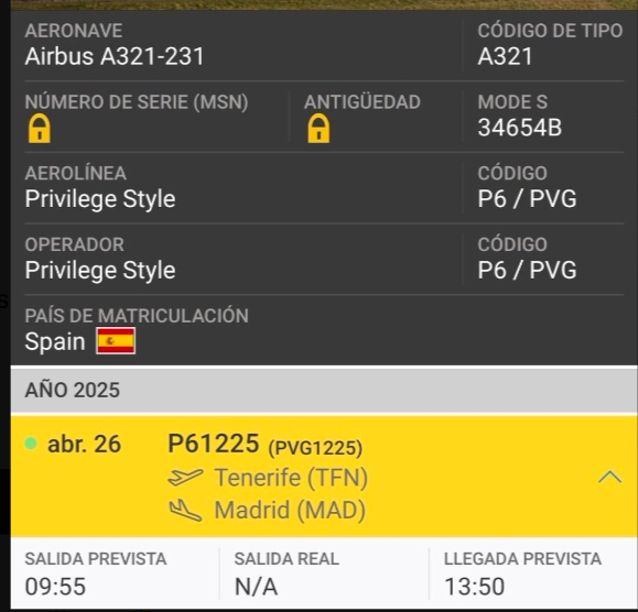 La aerolínea Privilege Style traslada inmigrantes ilegales desde Canarias a la península bajo contrato del Gobierno