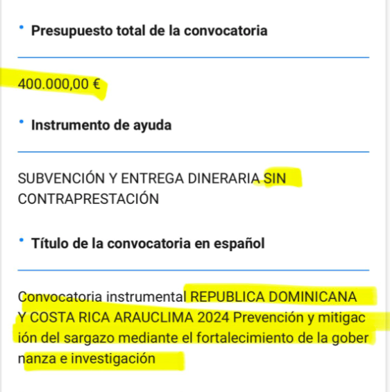 AECID otorgó 400.000 euros a República Dominicana para combatir las algas marinas 