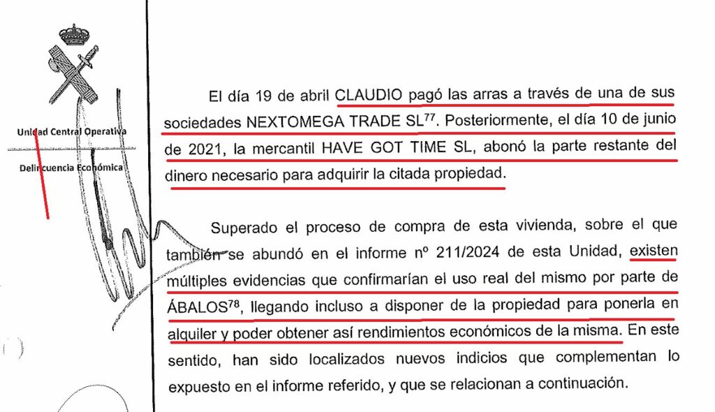 La UCO considera que existe una relación entre la entrega de la licencia operadora de Villafuel y el chalet a Ábalos 
