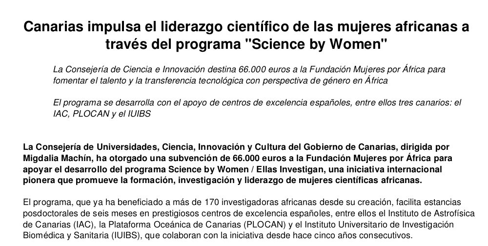 Canarias destina 66.000 euros en un proyecto que paga la estancia en las islas  durante seis meses a mujeres africanas 