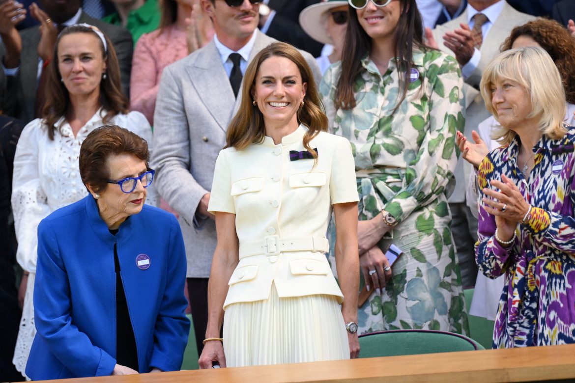 ​Kate Middleton se viste de ‘blanco Wimbledon’ para ver la final femenina 