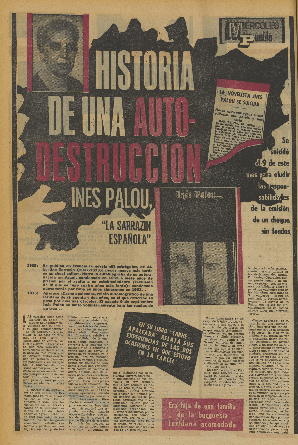 ​Inés Palou, la escritora que prefirió la muerte a regresar a prisión (y que contó como nadie la experiencia de las mujeres en las cárceles del tardofranquismo) 