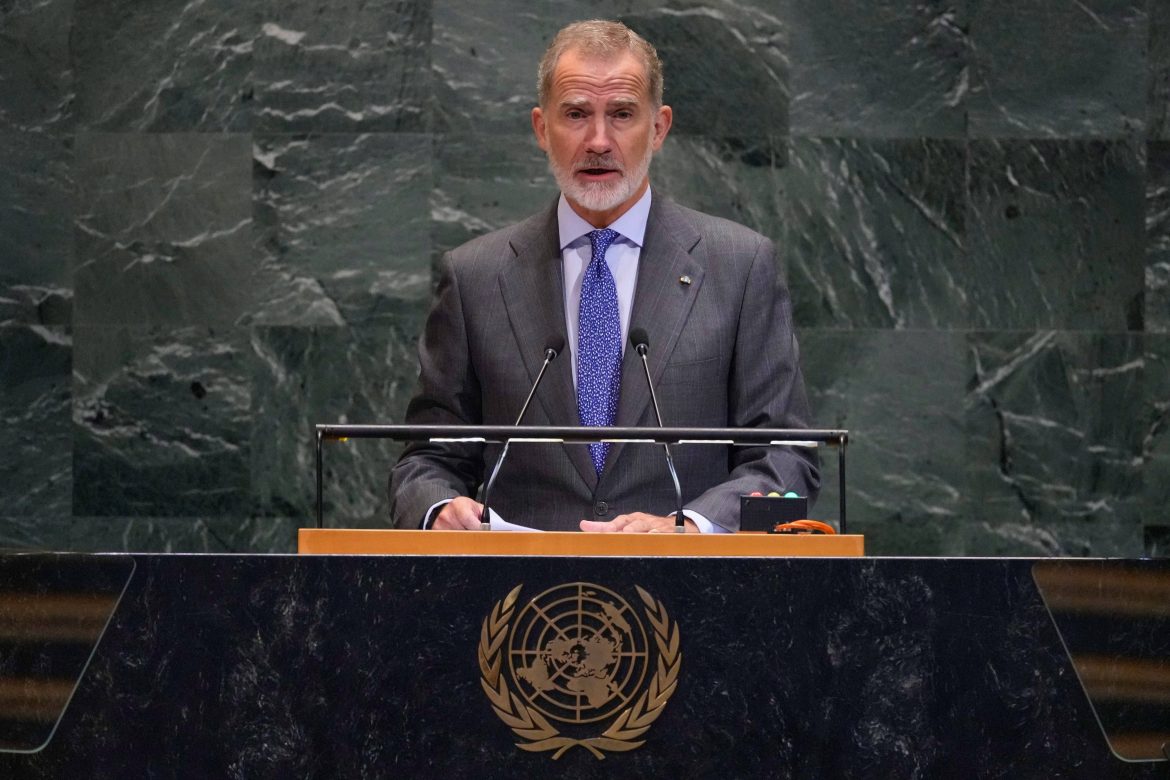 ​El rey Felipe VI exige a Israel que detenga la “masacre” de Gaza en su discurso ante la ONU 