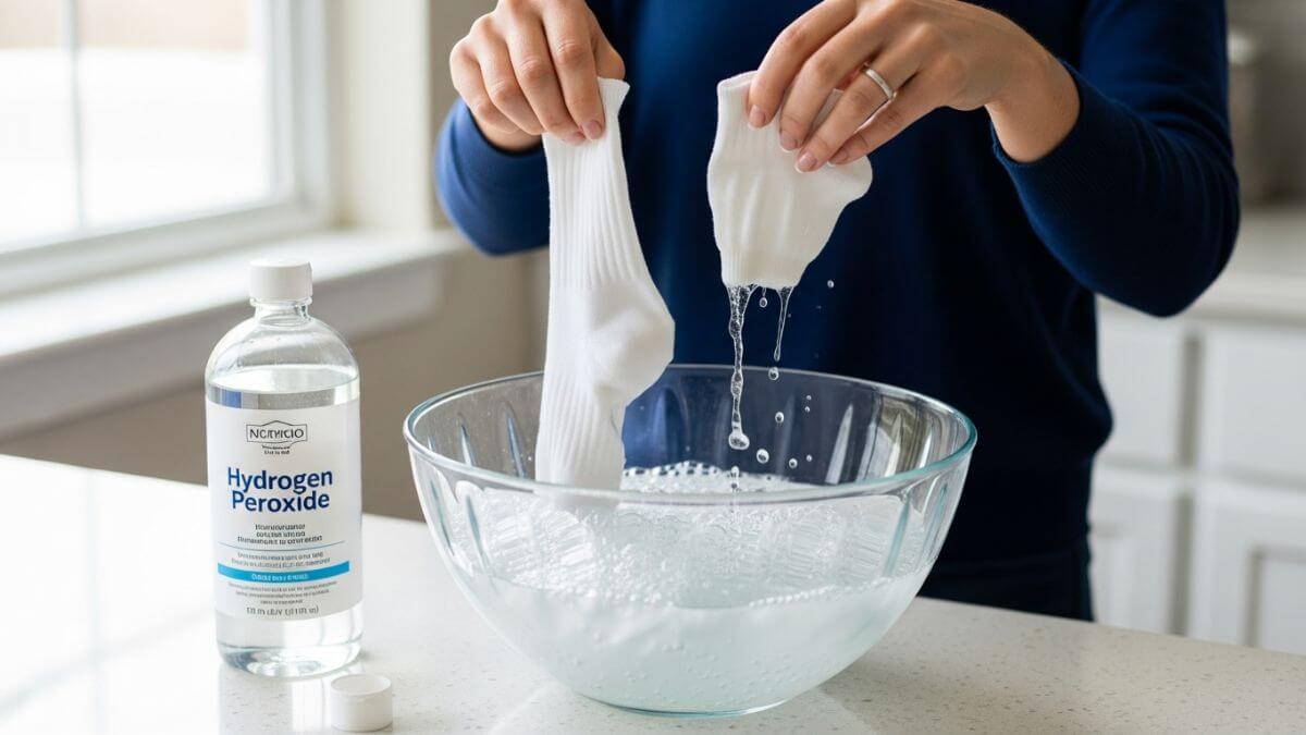 Cómo blanquear calcetines percudidos usando agua oxigenada