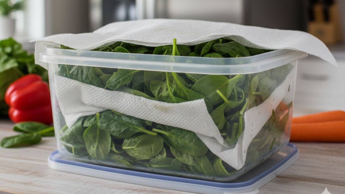 El truco del papel de cocina para que tus espinacas duren frescas por más días (y no se pongan babosas)