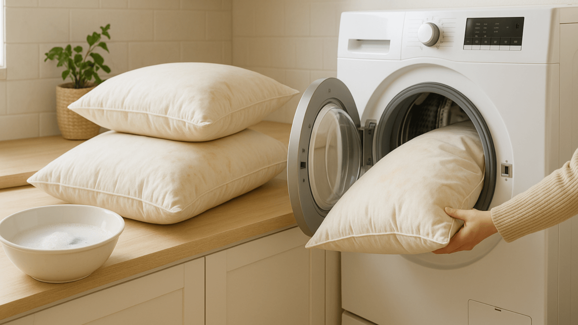 Almohadas de fibra amarillentas: así puedes lavarlas a fondo en casa