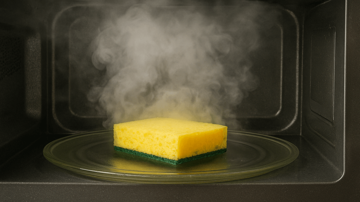 Cómo usar el microondas para desinfectar esponjas de forma segura