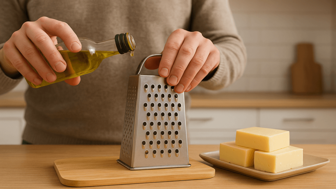 Truco para rallar queso sin que se atasque ni se quede pegado al rallador