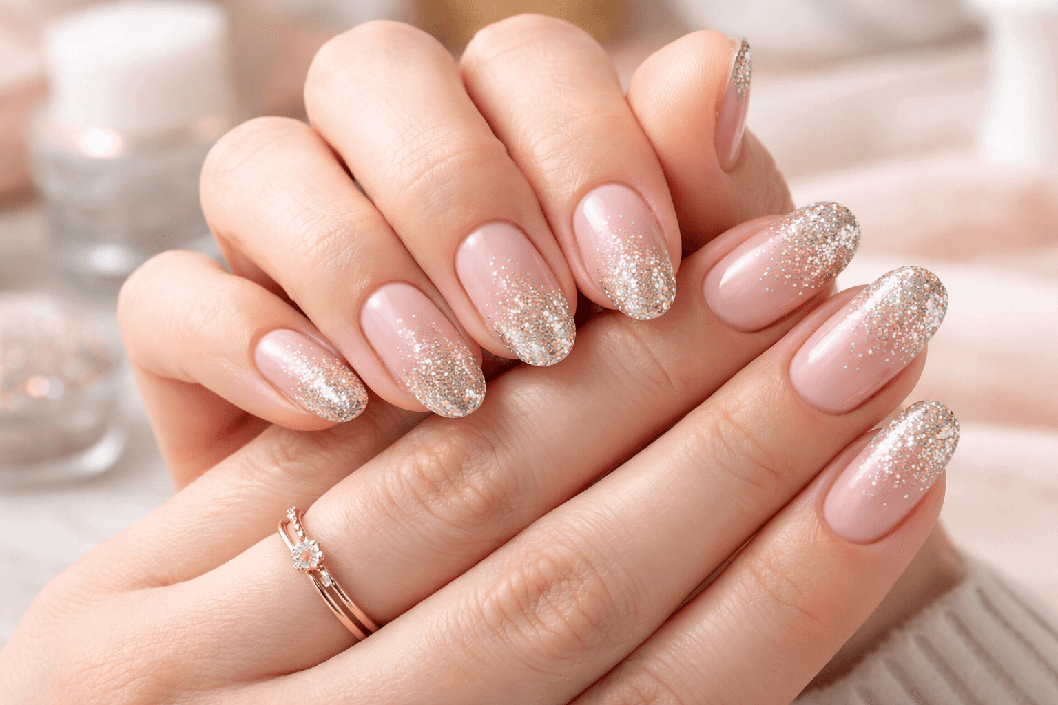 Manicura Glitter Fade: el estilo más favorable para disimular una uña rota o manchada