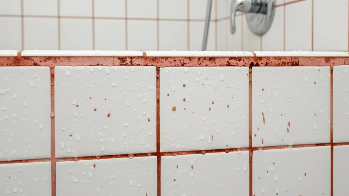 ¿Qué es esa mancha rosa en las juntas de la ducha? Cómo eliminar la Serratia marcescens de tu baño