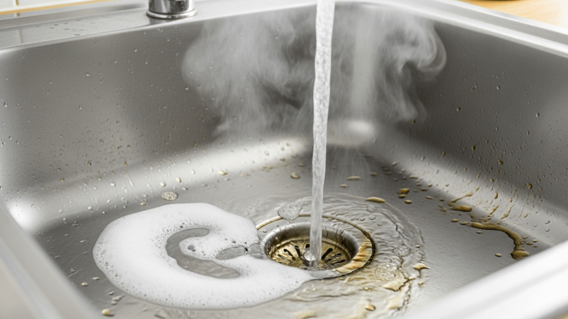 ¿Cada cuánto deberías verter agua caliente y jabón por el desagüe del fregadero?