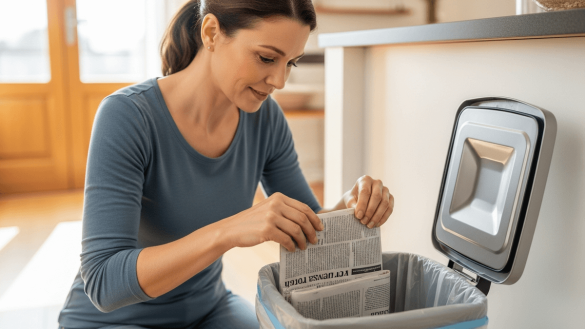 Papel periódico en el cubo de la basura: cómo hacerlo bien para que realmente funcione