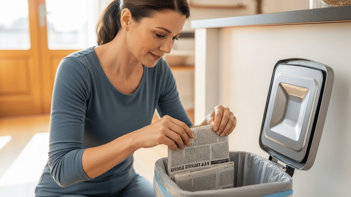 Papel periódico en el cubo de la basura: cómo hacerlo bien para que realmente funcione