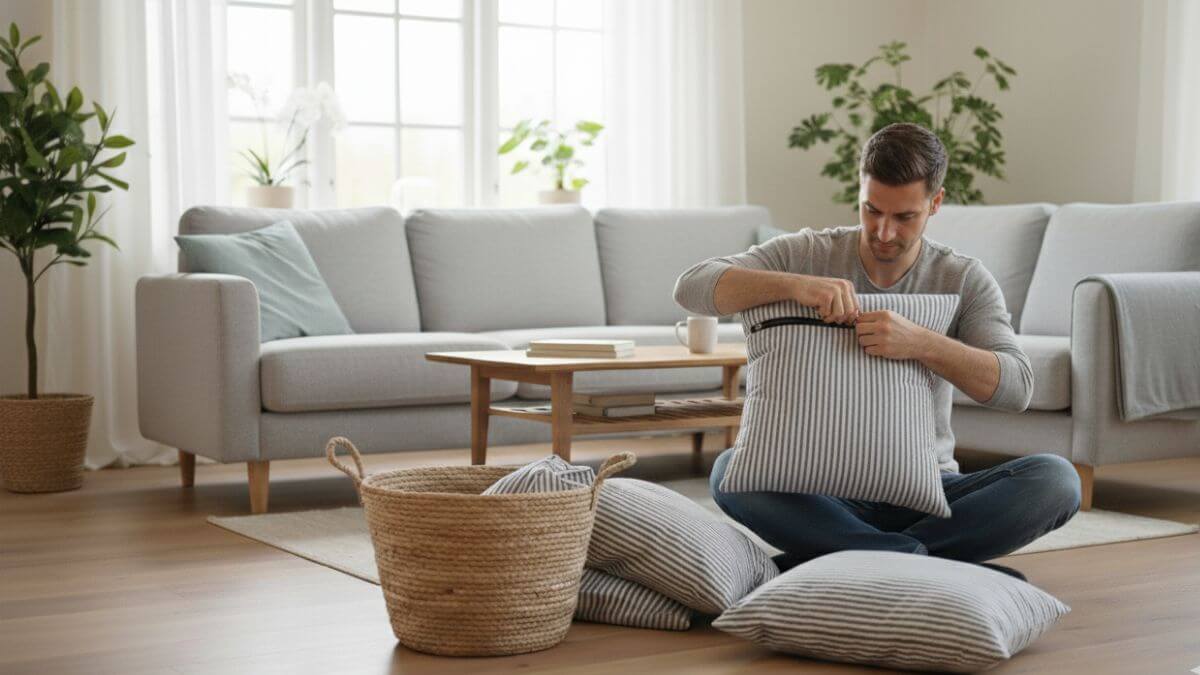 ¿Cada cuánto debes lavar tus cojines? (Y cómo hacerlo sin estropearlos)