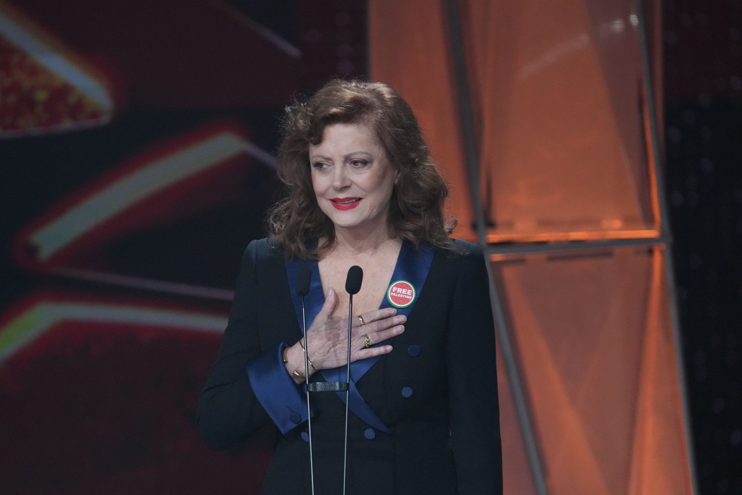​El discurso de Susan Sarandon en los Premios Goya 2026: "Veo a vuestro presidente y a vuestros artistas hablar con tanta lucidez moral que me ayuda a sentirme menos sola cuando yo estoy en medio del caos y de la represión” 