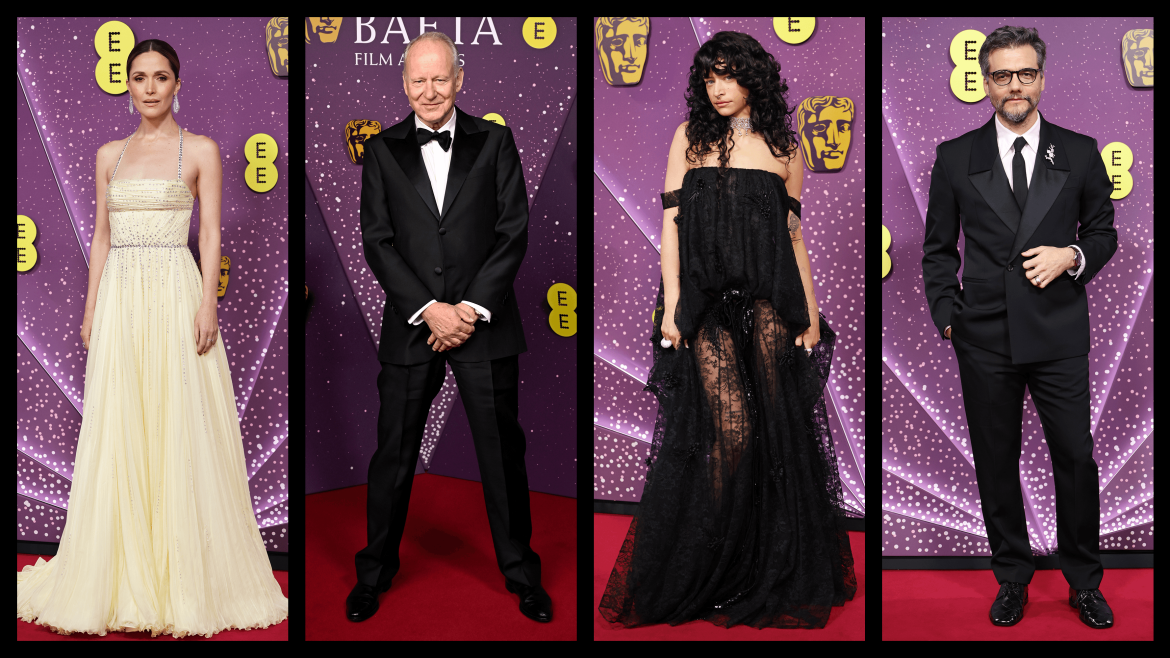 ​Del duelo de terciopelo entre Oliver Laxe y el príncipe Guillermo al vestidazo de Monica Bellucci: todos los looks de la alfombra roja de los BAFTA 2026 