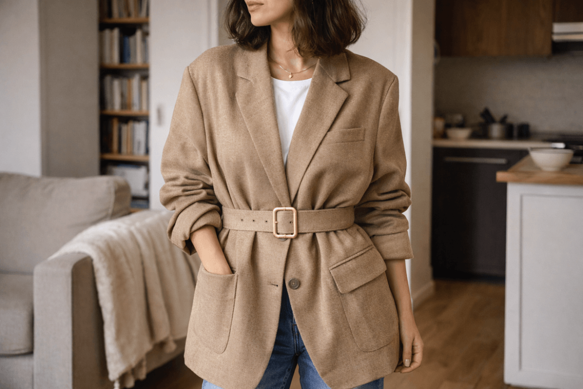 Cómo usar chaquetas oversize sin verte ancha y recta: 6 consejos de estilo