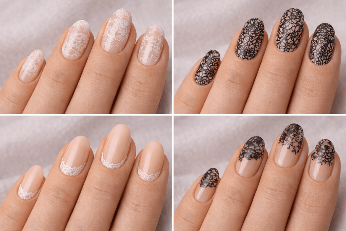 “Lace nails”: 7 estilos de la manicura efecto encaje más sexy del invierno