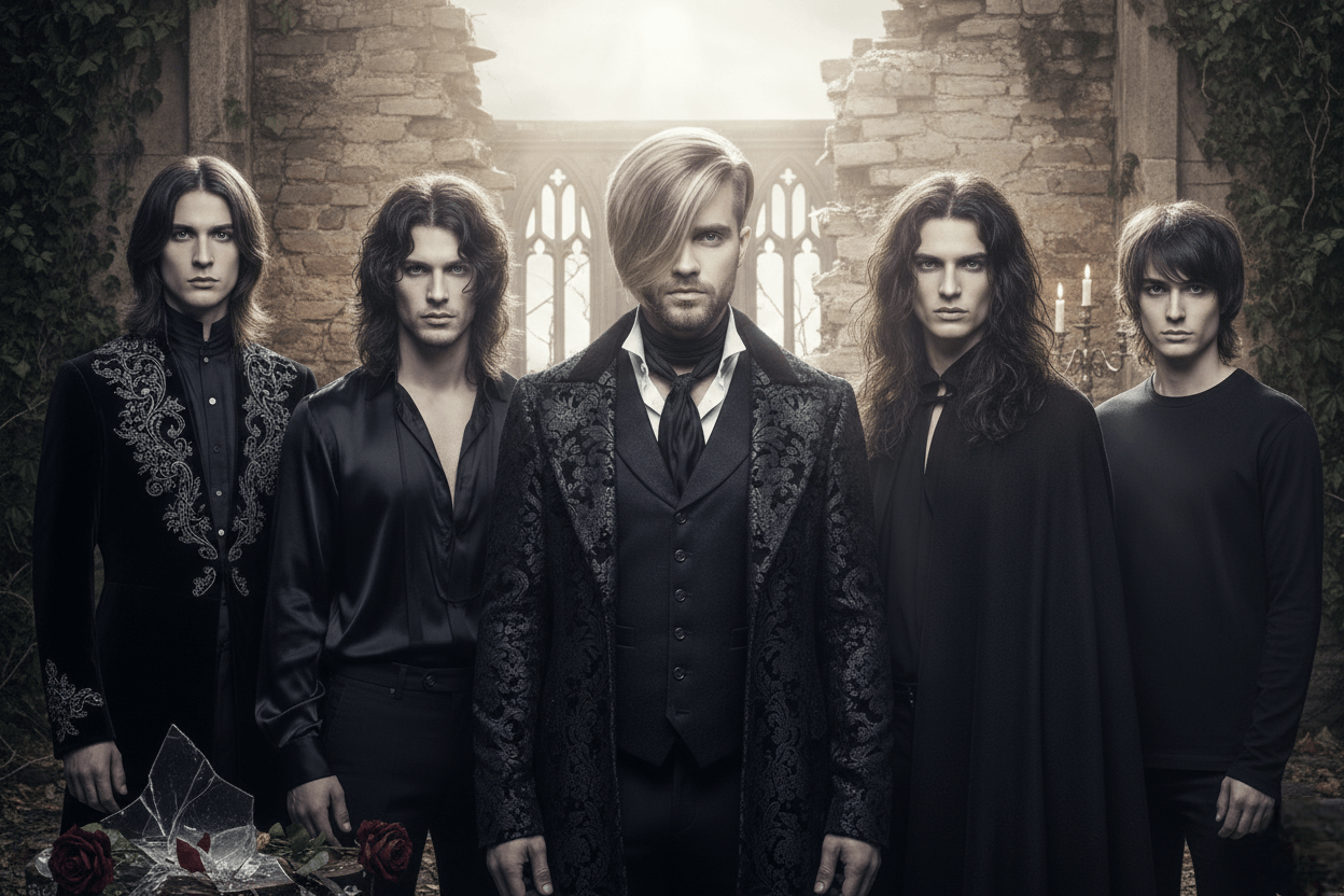 “Vampire hairstyle” en 2026: 8 cortes góticos en tendencia para hombres