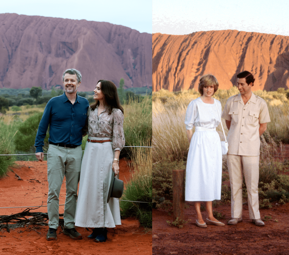 ​Federico y Mary de Dinamarca evocan la famosa foto de Carlos y Diana en el inicio de su primer viaje de Estado a Australia, el país donde se conocieron 