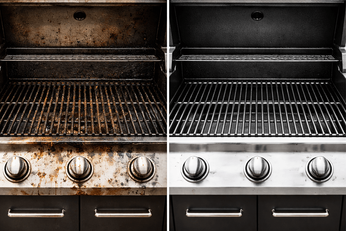 Cómo limpiar una parrilla de barbacoa en 4 pasos: adiós a la grasa pegajosa