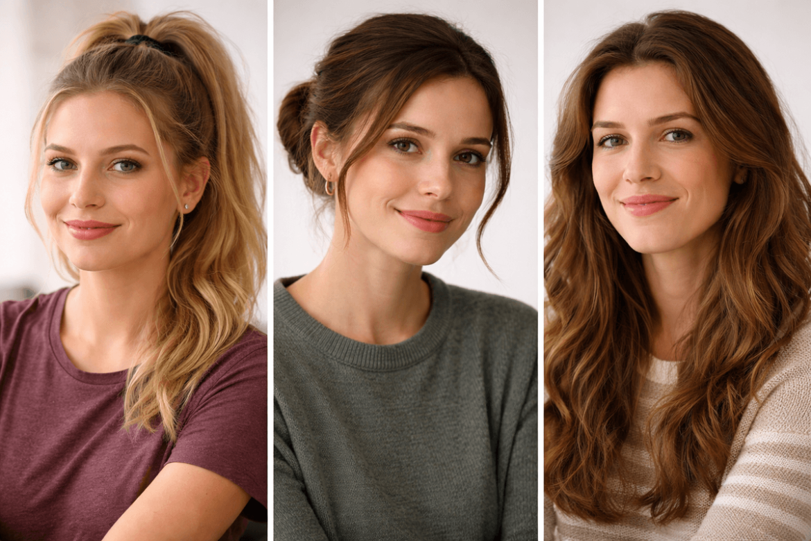 ¿Coleta alta, moño bajo o pelo suelto? Cuál te favorece cuando el cabello está seco y con frizz