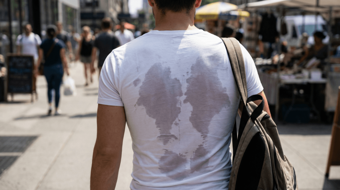 Cómo disimular el sudor de espalda cuando llevas una camisa clara o de color