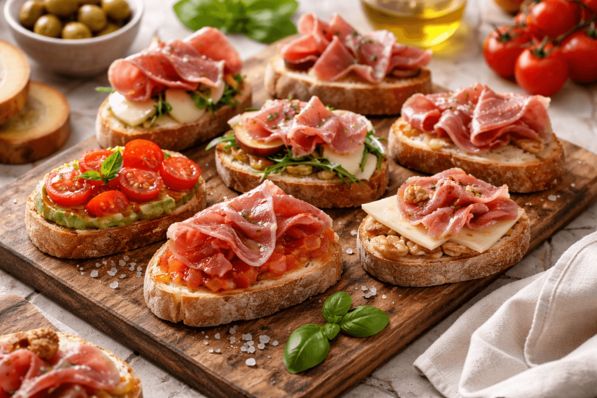 ¿Un antojo salado? Mira 6 montaditos con jamón serrano que se preparan en pocos minutos