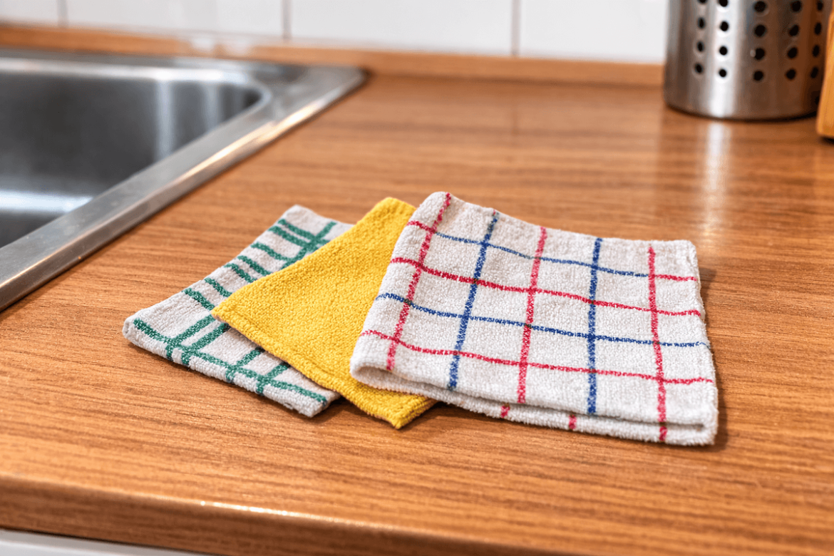 Cómo quitar la grasa profunda en tus paños de cocina en 4 pasos y dejarlos como nuevos