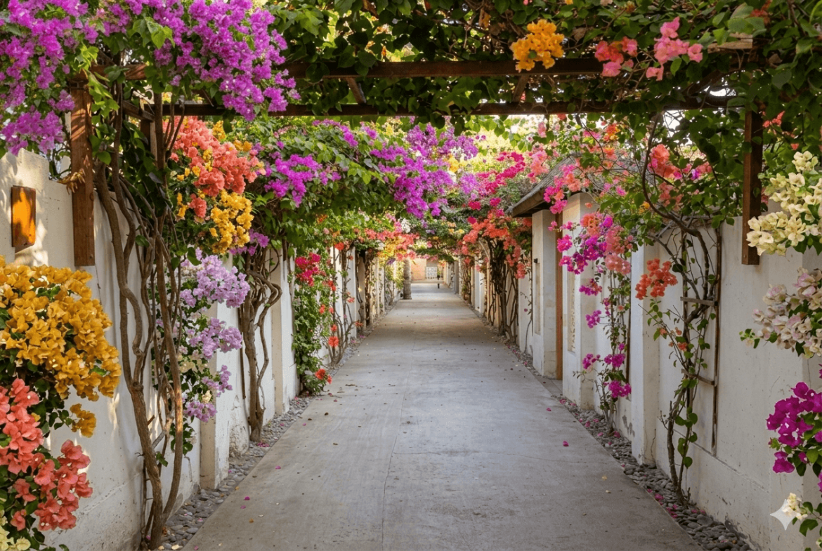 6 plantas trepadoras con flor para vestir tu patio o balcón sin llenarlo de macetas