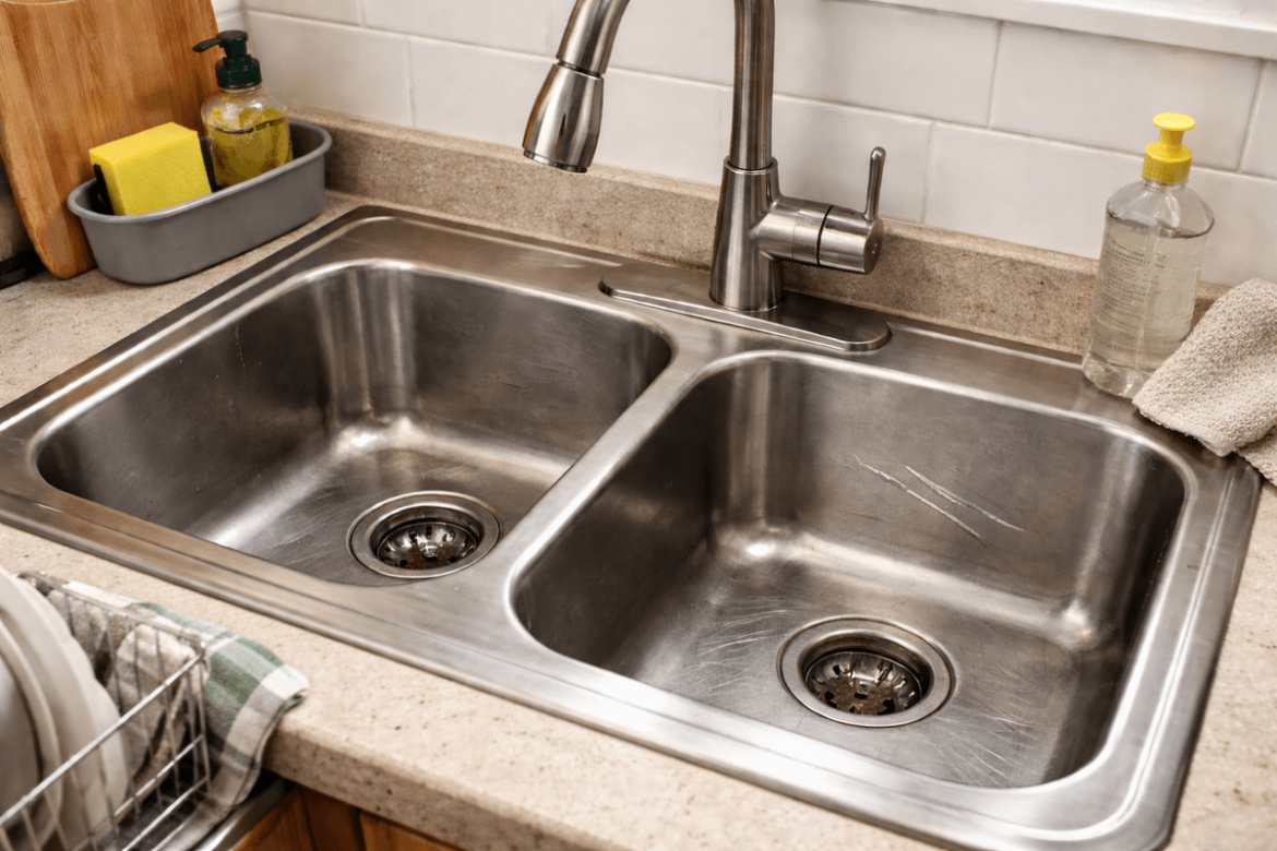 Rayones en el fregadero de acero inoxidable: aprende cómo solucionarlo sin llamar un profesional