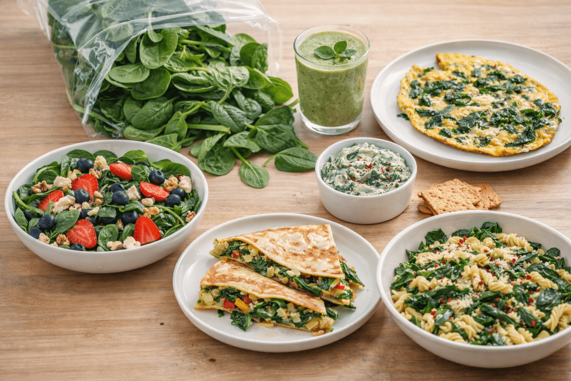 Ensaladas, tortillas y más: 5 formas sencillas de aprovechar una bolsa de espinacas antes que se dañen