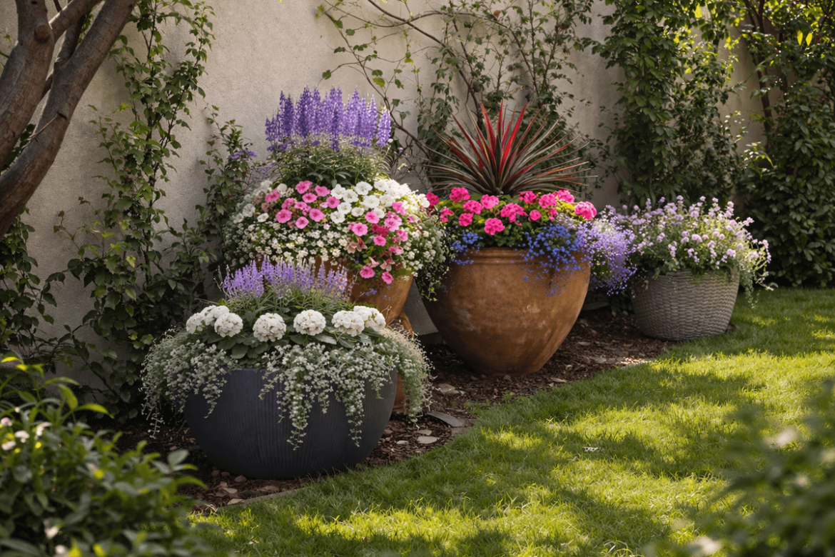 Cómo hacer una composición floral en maceta: 9 flores que van bien juntas
