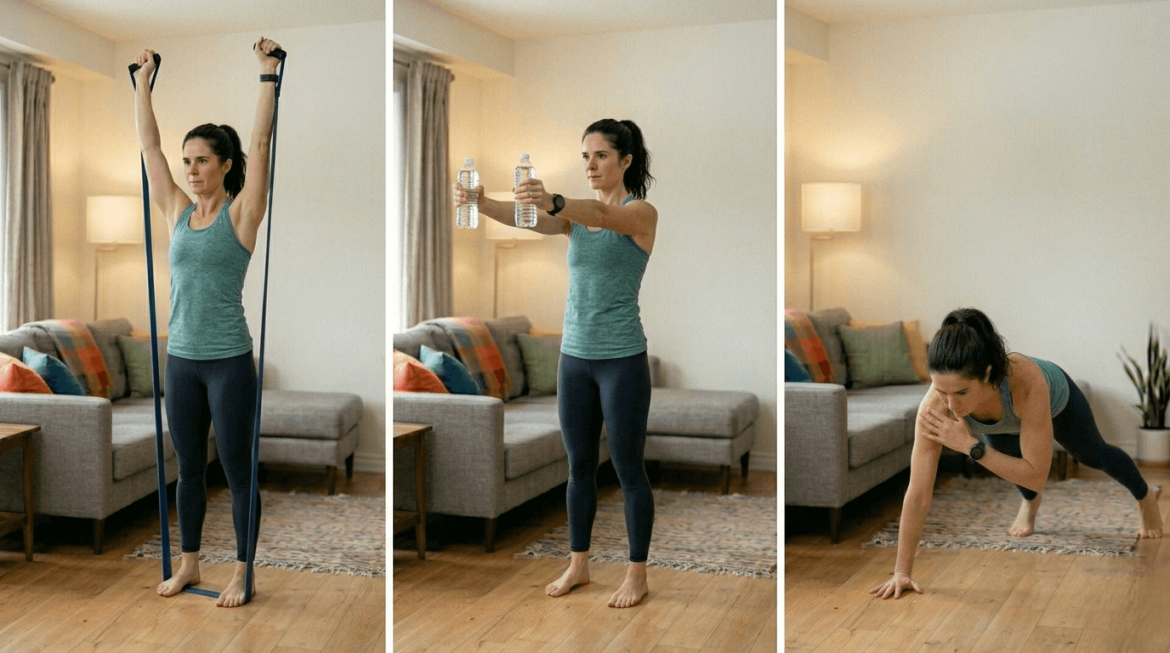 Cómo fortalecer hombros en casa sin necesidad de mancuernas pesadas