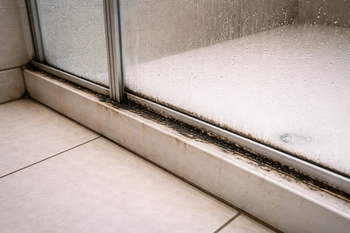 Cómo limpiar esa suciedad negra de la guía inferior de la mampara